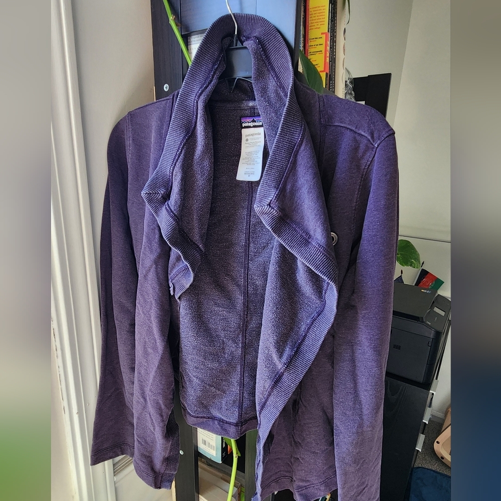 Patagonia Women's Deep Purple Open-Front Draped Jacket